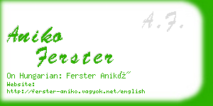 aniko ferster business card